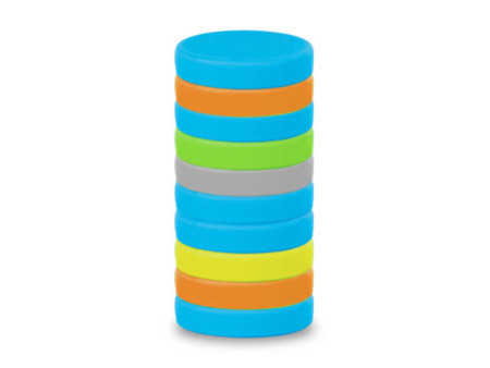MAUL Aimant néodyme, en forme de pastille, silicone, 18 mm
