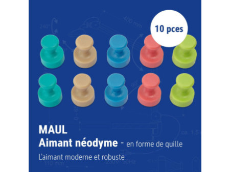 MAUL Aimant néodyme en forme de quille, adhérence: 1,5 kg