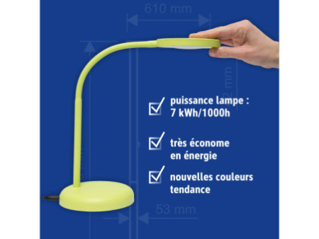 MAUL Lampe de bureau à LED MAULjoy, socle, lime