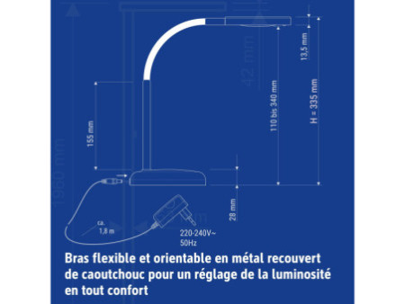 MAUL Lampe de bureau à LED MAULjoy, socle, lime