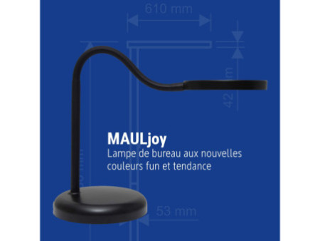 MAUL Lampe de bureau à LED MAULjoy, socle, noir