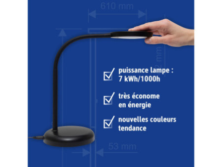 MAUL Lampe de bureau à LED MAULjoy, socle, noir