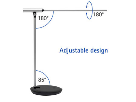 MAUL Lampe de bureau LED MAULrubia colour vario, argent/noir