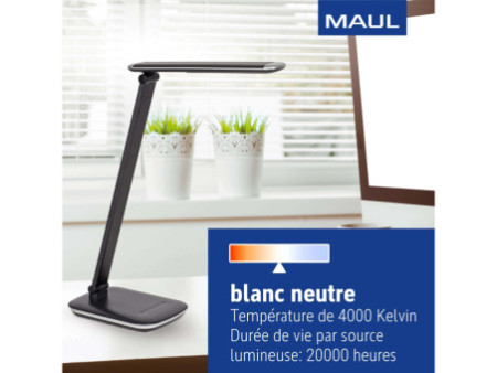 MAUL Lampe de bureau LED MAULgrace colour vario, noir