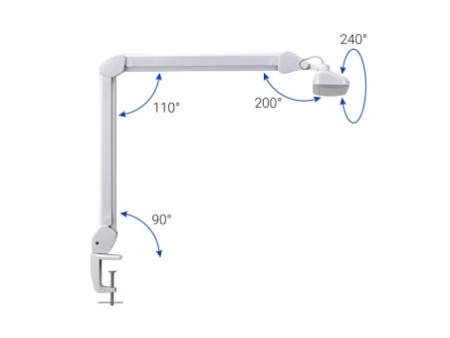 MAUL Lampe de bureau à LED MAULintro, dimmable, pince, blanc