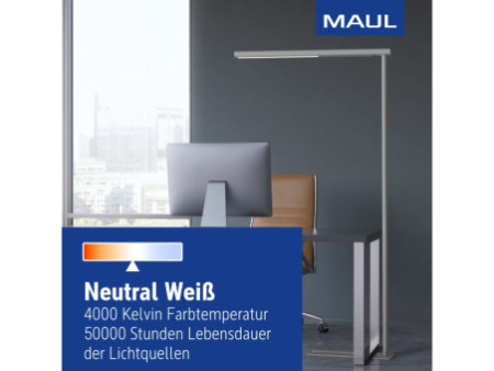 MAUL Lampadaire à LED MAULjet, blanc