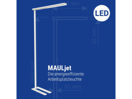 MAUL Lampadaire à LED MAULjet, blanc