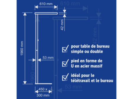 MAUL Lampadaire à LED MAULjaval, dimmable, blanc