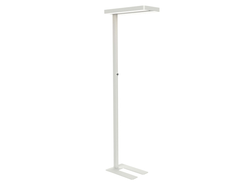 MAUL Lampadaire à LED MAULjuvis, dimmable, socle, blanc