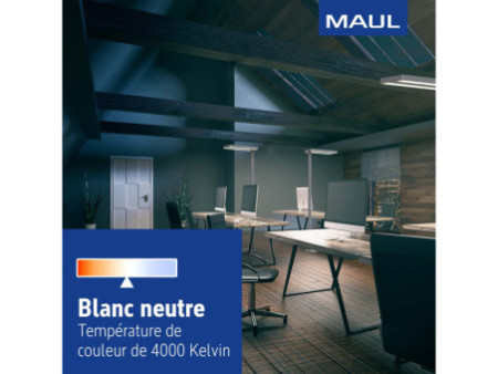 MAUL Lampadaire à LED MAULjuvis, dimmable, socle, blanc