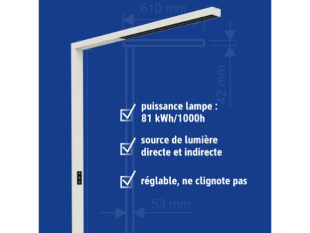 MAUL Lampadaire à LED MAULsirius sensor, dimmable, blanc