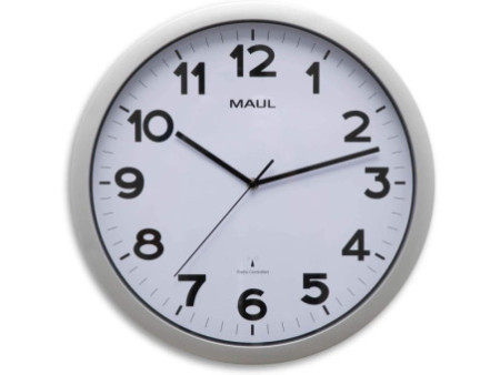 MAUL Horloge murale radioguidée MAULstep, argent