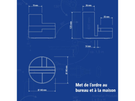 MAUL Multipot MAULrundbox Recycling, rond, blanc