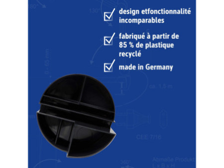 MAUL Multipot MAULrundbox Recycling, rond, noir