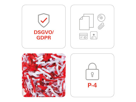 HSM Destructeur de documents P40i, coupe croisée: 4,5 x30 mm