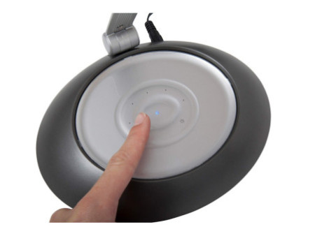 MAUL Lampe de bureau LED MAULspace, variateur, argent/noir