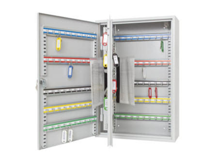 WEDO Armoire à clés pour 200 clés, dix barettes, gris clair