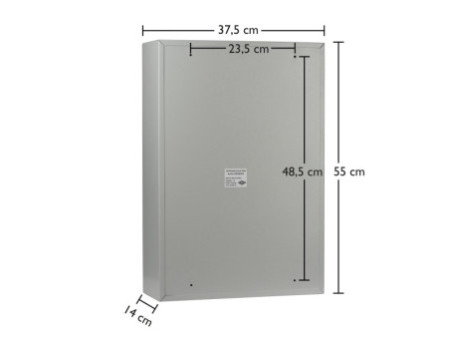 WEDO Armoire à clés pour 200 clés, dix barettes, gris clair