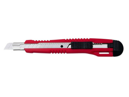 WEDO Cutter pro, lame: 9 mm, avec clip, rouge/noir