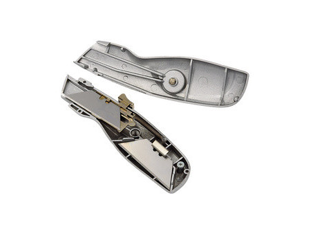WEDO Cutter de sécurité ALU, lame trapèze, argent