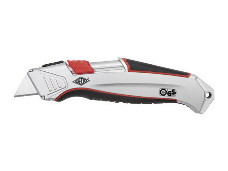WEDO Cutter de sécurité ALU, lame: 19 mm, argent/anthracite/