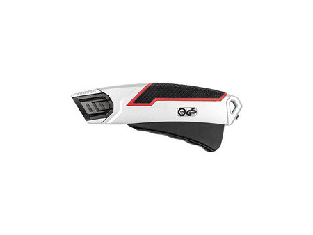 WEDO Cutter de sécurité PLUS 837, lame: 19 mm, noir/argent
