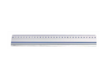 WEDO Règle de coupe, 300 mm, en aluminium, avec bord en