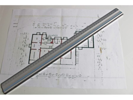 WEDO Règle de coupe, 500 mm, en aluminium, avec bord en