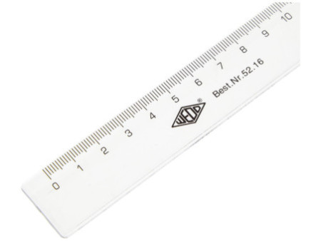 WEDO Règle plate, 160 mm, en plastique, transparente