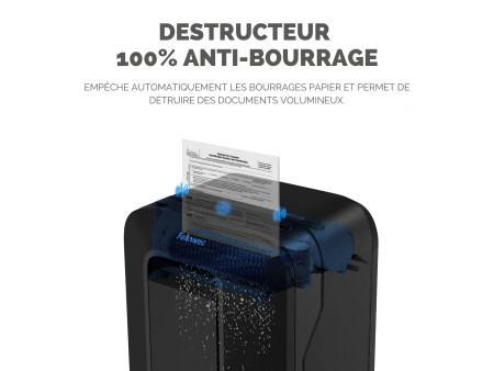Fellowes Destructeur de documents Powershred LX 201, noir