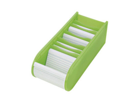 WEDO Fichier éducatif A8 paysage, 100 fiches, vert