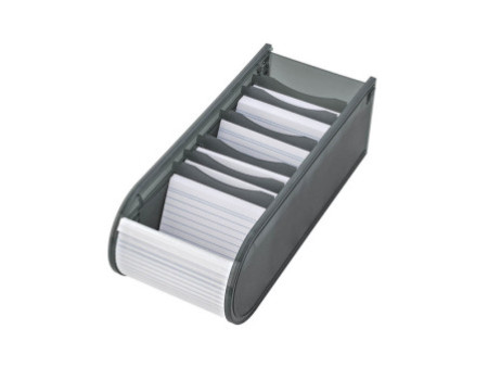 WEDO Fichier éducatif A8 paysage, 100 fiches, gris