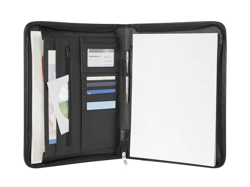 WEDO Chemise de conférence Elegance, A4, similicuir, noir