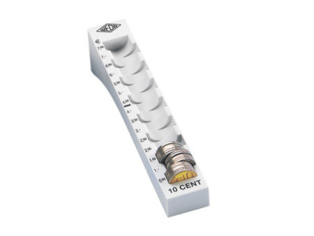 WEDO Barette à monnaie pour 10 centimes, gris clair
