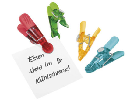 WEDO Aimants clip GLOSSY, kit de 4, assorti