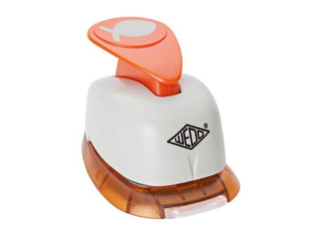 WEDO Perforateur motif poisson, grand, gris/orange
