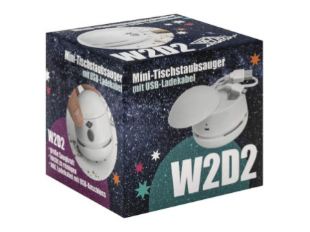 WEDO Mini-aspirateur de table W2D2, rechargeable, blanc