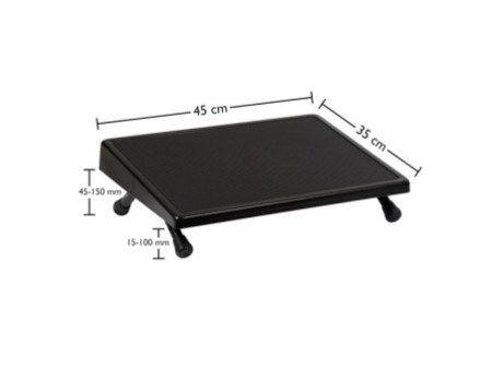 WEDO Repose-pieds EDV, hauteur réglable, noir RAL 9005