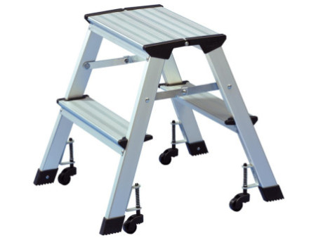WEDO Escabeau, en aluminium, capacité: 150 kg, 2 x 2 marches