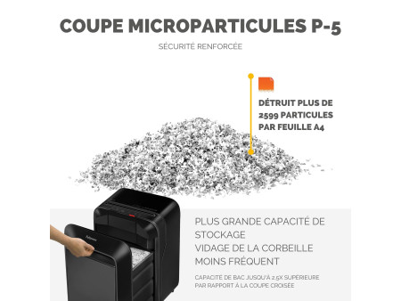 Fellowes Destructeur de documents Powershred LX 211, noir
