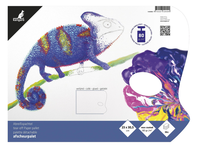 kangaro Palette pelable, 36 feuilles, 230 x 305 mm, blanc
