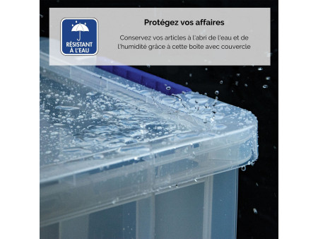 Fellowes Boîte de rangement ProStore, 85 litres, transparent
