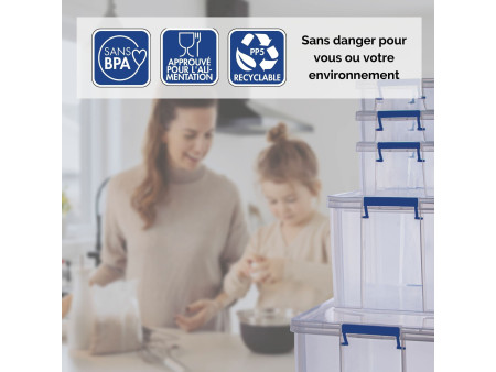 Fellowes Boîte de rangement ProStore, 85 litres, transparent