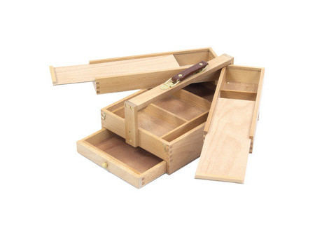 kangaro Boîte à ustensiles d'artiste, 3 niveaux, hêtre