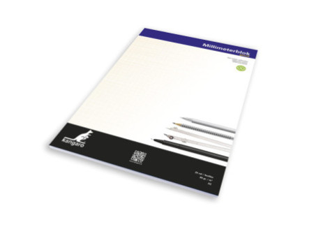 kangaro Bloc de papier millimétré, A3, 80 g/m2, 25 feuilles