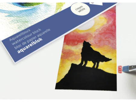 kangaro Bloc de papier aquarelle, A2, 12 feuilles