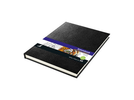 kangaro Cahier de croquis, A4, aspect peau de serpent, noir