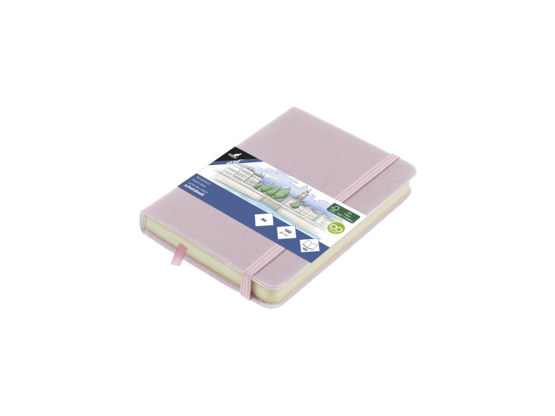 kangaro Carnet de croquis, couverture PU rigide, A6, lilas
