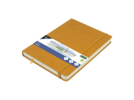 kangaro Cahier de croquis, couverture PU rigide, A5, ocre