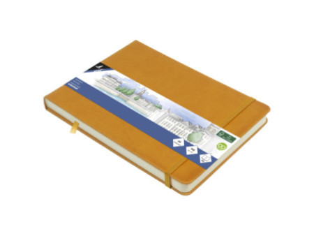kangaro Cahier de croquis, couverture PU rigide, A5, ocre